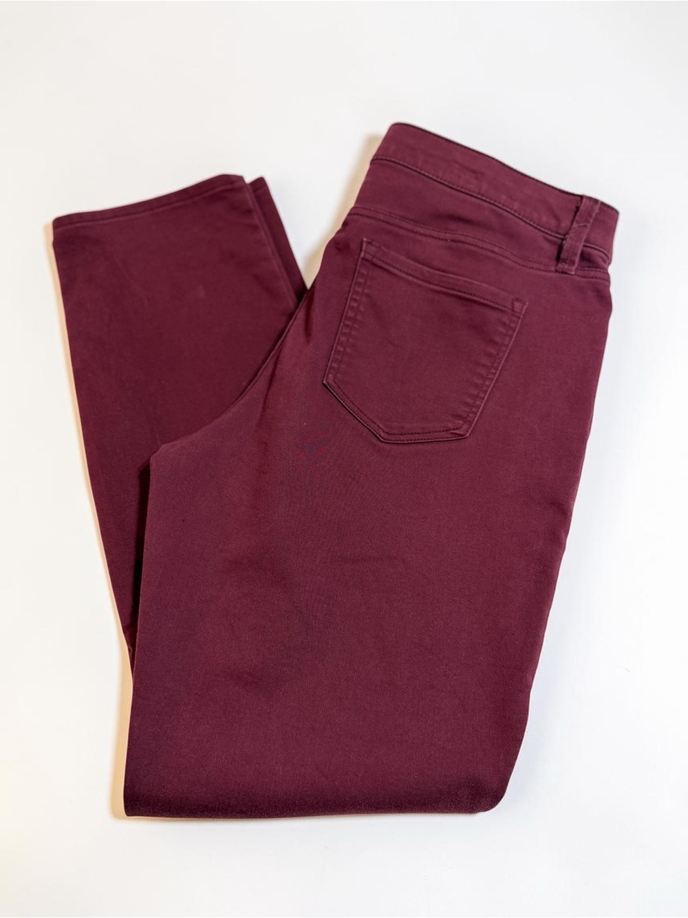 Liz Claiborne Womens Burgundy Bootcut Jeans Size 14 Stretch Casual Pants - Picture 4 of 5
